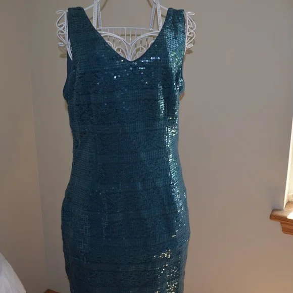 blue sequin tank dress Crystal Sequin Bodycon Mini Dress • Shop American Threads Women's Trendy Online Boutique Aqua / M main image 0